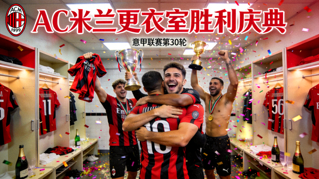 AC米兰球员在更衣室庆祝胜利的视频封面